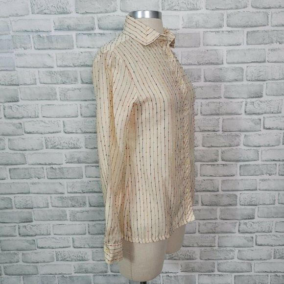 Vintage 70s Contessa Monique Rainbow Stitch Stripe - Picture 5 of 7